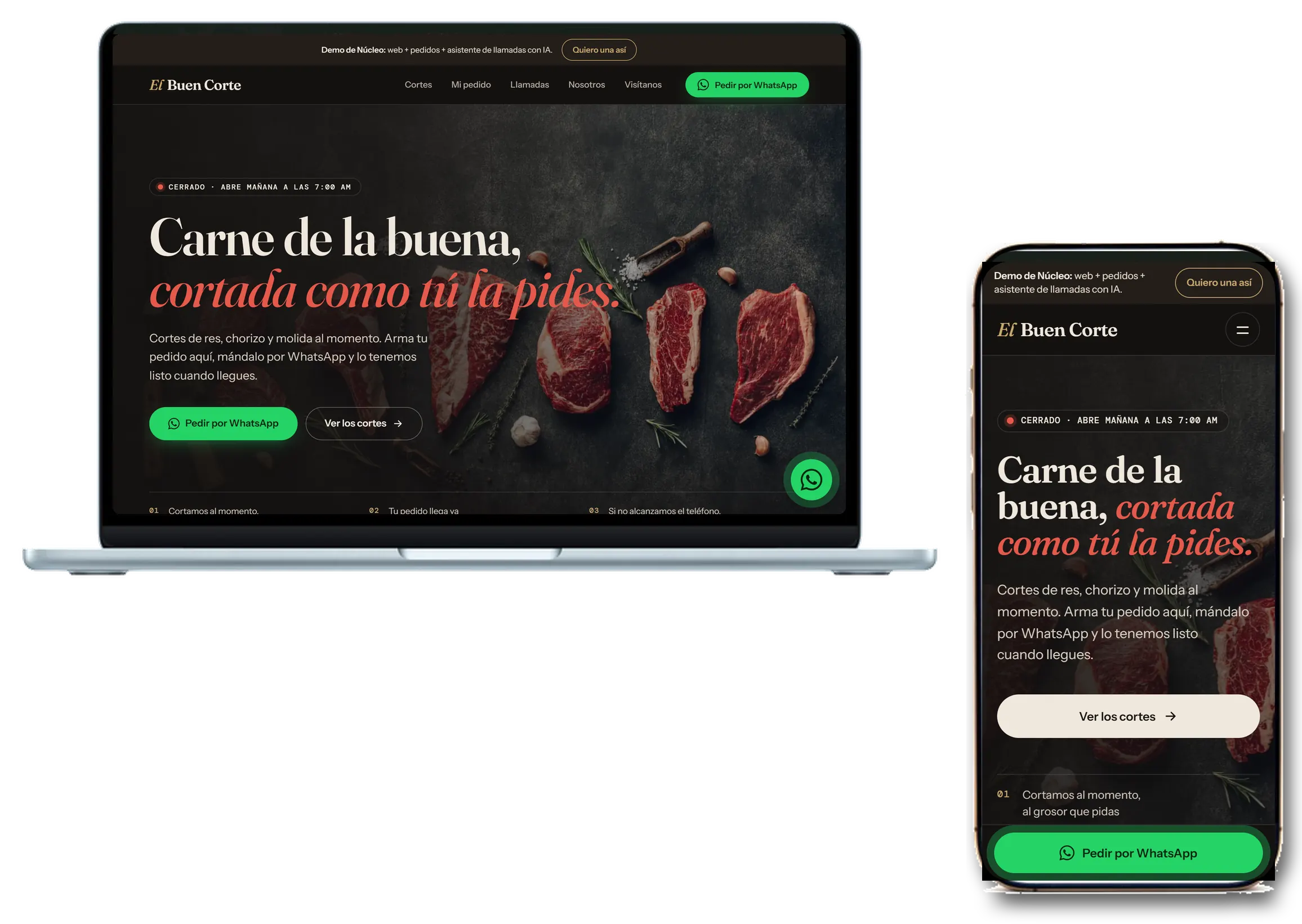 Sitio de El Buen Corte hecho por Usanúcleo
